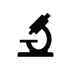Silhouette Icon of Microscope Illustration