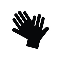 Silhouette Icon of Protective Gloves Illustration