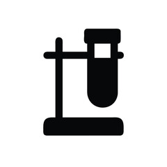 Silhouette Icon of Upright Test Tube Illustration