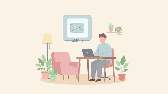 Empty Message Inbox Notification Motion