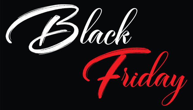 Black friday calligraphy text on background. Typography design. Vector illustration. 