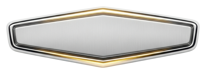 Showcasing a modern chrome emblem digital design sleek environment isolated on transparent background