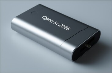 Digital time capsule USB with 'Open in 2026' engraving. preserving memories for the future.