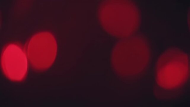 Red Bokeh Lights Overlay on Dark Background
