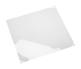 Reflective sheet display minimalist isolated on transparent background