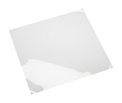 Reflective sheet display minimalist isolated on transparent background