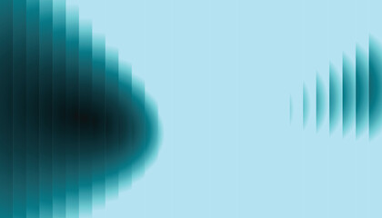 Abstract turquoise gradient background with soft blurred wave shapes and modern geometric ripple effects