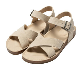 Casual sandals for summer fashion product bright isolated on transparent background