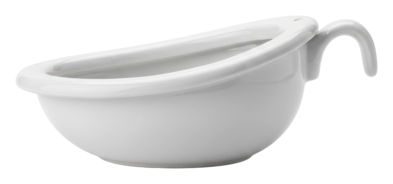 Innovative bedpan design healthcare facility product showcase isolated on transparent background