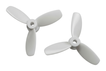 Drone propeller accessories product aerial isolated on transparent background
