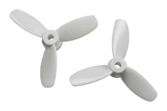 Drone propeller accessories product aerial isolated on transparent background