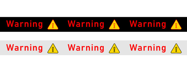 Set of warning tapes with yellow and black stripes isolated on a transparent background  for police, accidents, construction