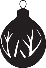 Christmas Tree Ball Decoration Silhouette