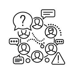 Black and white line art icon of a fountain pen marking corrections, checkmarks, and text edits on a, isolated on