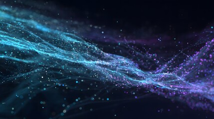 &ldquo;Quantum Node Network with Cyan-Violet Gradient Glow&rdquo;