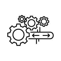 Outline icon of an open book with preview and review copy labels, isolated on