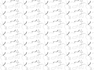 Seamless vector snowflake pattern with abstract lines and decorative textured design