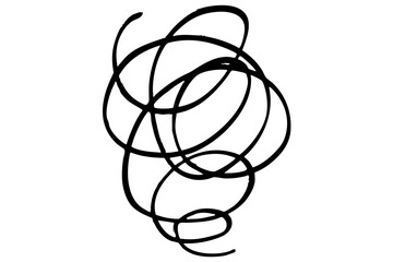 手描きのぐちゃぐちゃに書いたモヤモヤのイメージ　ストレス　不満　鬱病