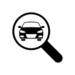car search icon silhouette vector design