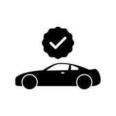 check car icon silhouette vector design