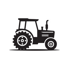 old tractor isolated on white.vector eps 10