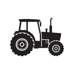 old tractor isolated on white.vector eps 10
