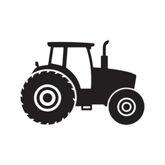 old tractor isolated on white.vector eps 10