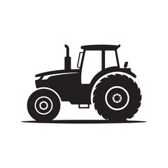 old tractor isolated on white.vector eps 10