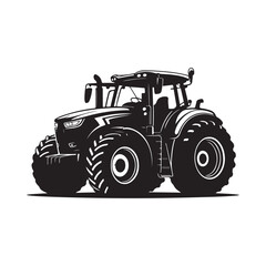 old tractor isolated on white.vector eps 10