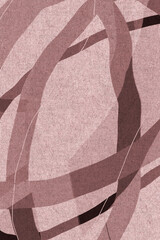 Modern abstract minimalist art. Lines and shapes in warm brown colors. Brush strokes and thin white lines on paper textured background.