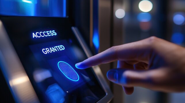 Fingerprint recognition system access granted