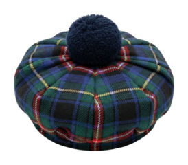 Stylish tartan beret hat fashion accessory home style isolated on transparent background