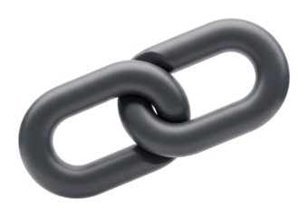 Strong link connection industrial environment graphic design isolated on transparent background