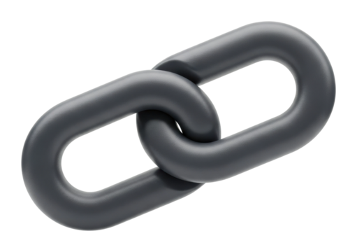 Strong link connection industrial environment graphic design isolated on transparent background