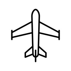 Airplane icon line vector design