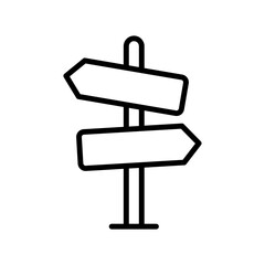 Directional sign icon line vector design