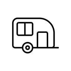 Caravan icon line vector design