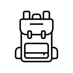 Backpack icon line vector design