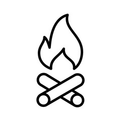 Campfire icon line vector design