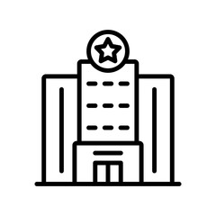 star hotel icon line vector design
