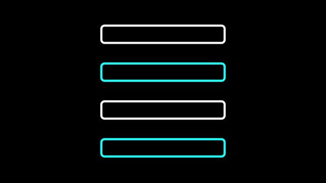 HUD Element for digital interface design animation isolated on black background