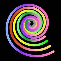 abstract gradient line art