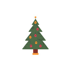 Obraz premium Festive Christmas tree brings holiday cheer easily