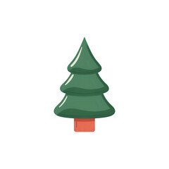 Festive Christmas tree icon, seasonal holiday cheer