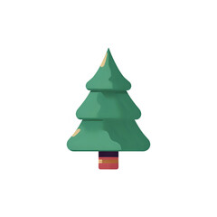 Festive Christmas tree icon for joyful holiday design