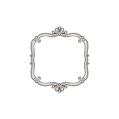 Elegant decorative frame with ornate vintage style