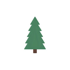 Festive evergreen tree icon for holiday designs