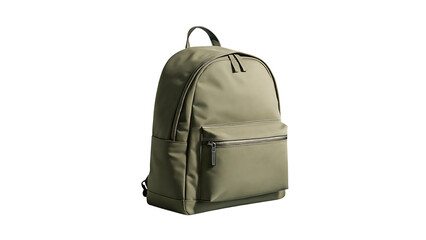 Naklejka premium Modern Backpack in Olive Green: A sleek and minimalist olive green backpack, embodying both functionality and contemporary style. perfect for urban adventures and daily use.