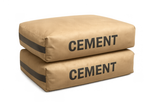 Cement bags stacked for construction and building projects, providing essential material for masonry and structural work