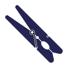 Icon of a clothes pin, representing laundry, household chores, or fabric clips in a minimalist vector design, ideal for home-related digital designs, laundry services, or household equipment